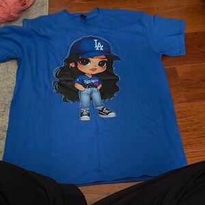 Blue Dodgers Graphic T-Shirt DTF